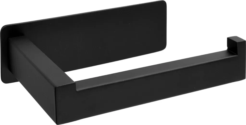 Porta carta igienica nero Yunak - Accessorio bagno design opaco