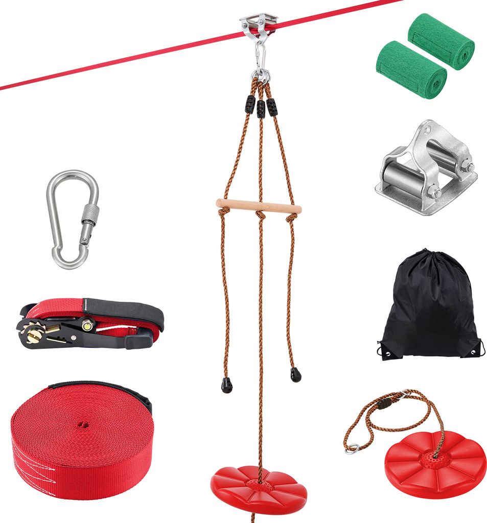 Set zipline SucceBuy per bambini e adulti, 20 metri. Immagine del prodotto 