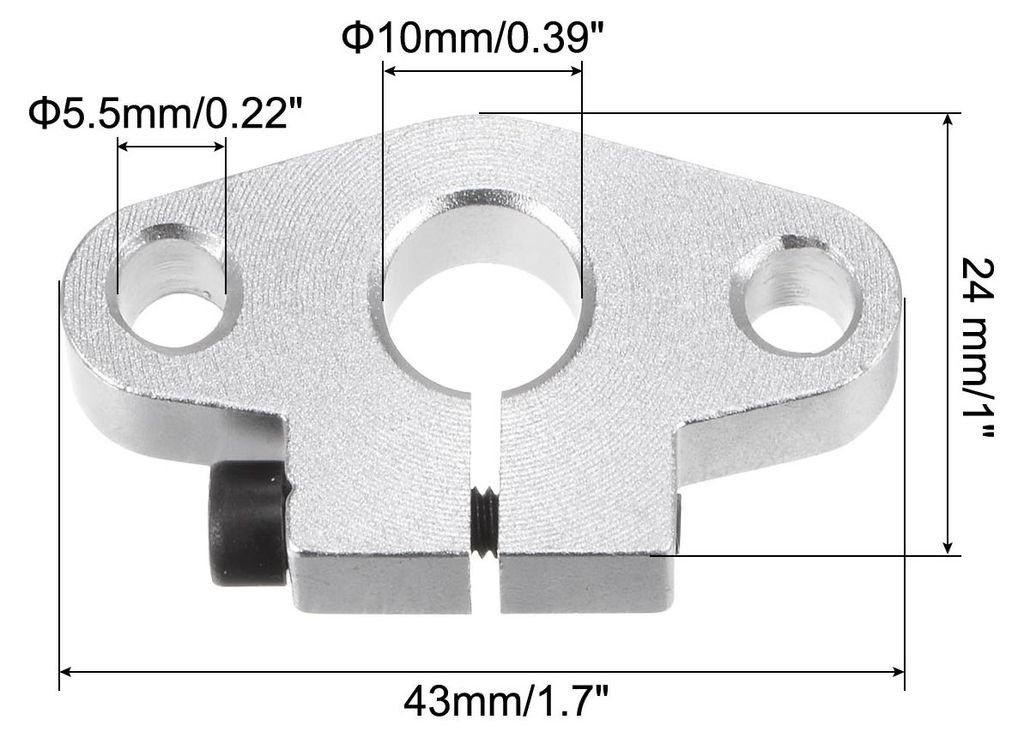 4 Stš¹ck SHF10 Linearbewegungsschiene Klemmstange Schienenfš¹hrungsstš¹tze, Aluminiumhalterung fš¹r 10 mm Durchmesser Linearbewegungsstange...
