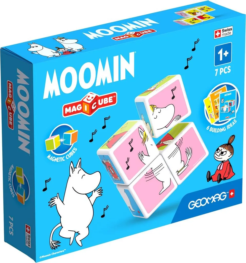 Coffret Géomag Moomin 4 Pièces, Jouet Éducatif pour Apprendre en Jouant