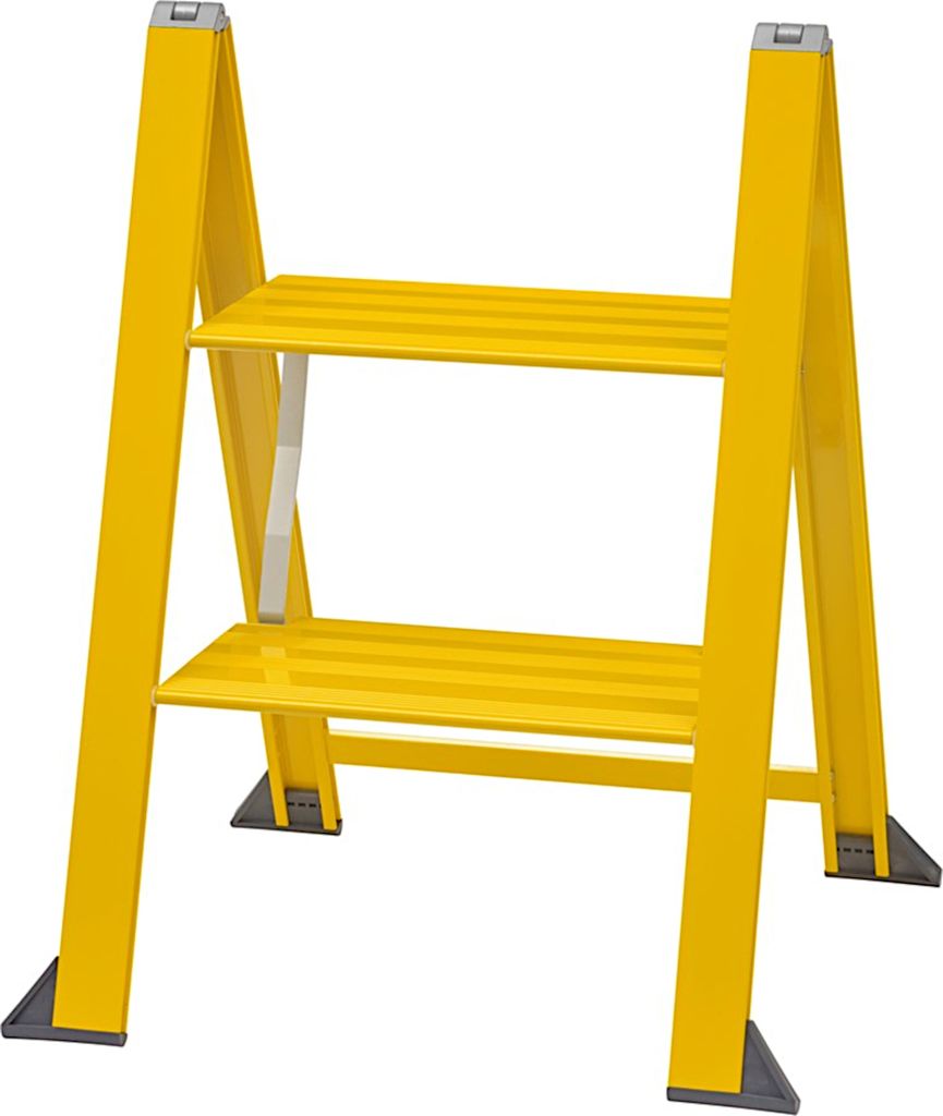 W.steps, VIKINGSTEP MIDI Yellow, WL728502, extrem kompakte Trittleiter gelb lackiert