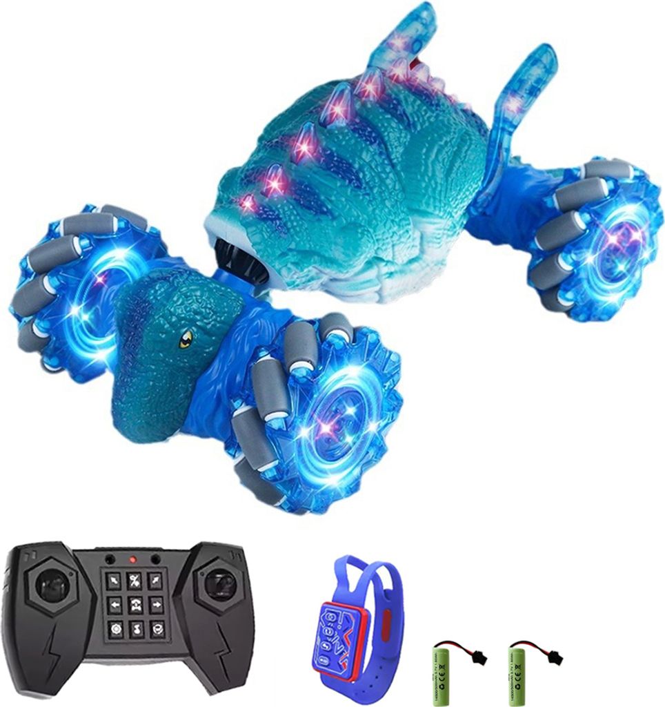 Ferngesteuertes Stunt-Auto fuer Kinder, 4WD-Ferngesteuertes Auto mit Gestenerkennung, 2,4 G, rotierendes Spielzeugauto mit Lichtern und Musik, Gesc...