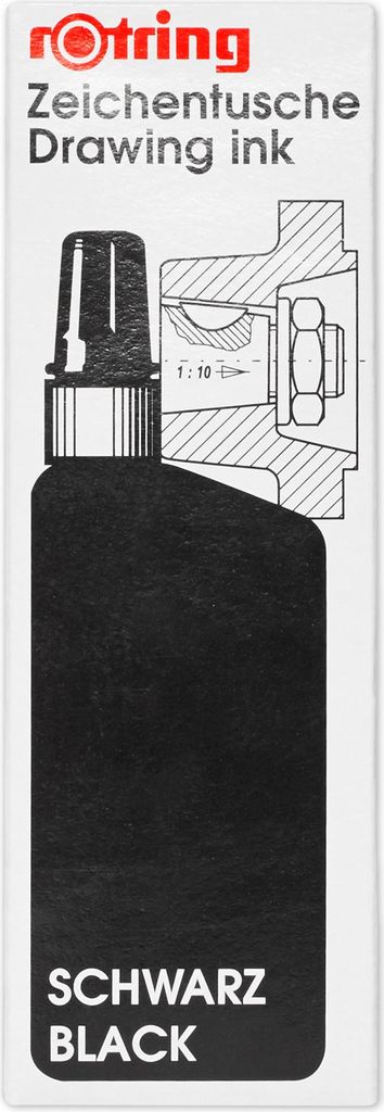Rotring S0194660 Kalligrafie- en tekeninkt - zwart, 23 ml Productafbeelding 