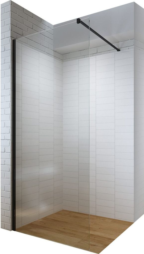 AQUALAVOS 100 x 200 cm Walk in Dusche Duschwand Glas Duschabtrennung Duschtrennwand Glastrennwand für Duschwanne,10 mm Klarglas mit NANO Beschicht...