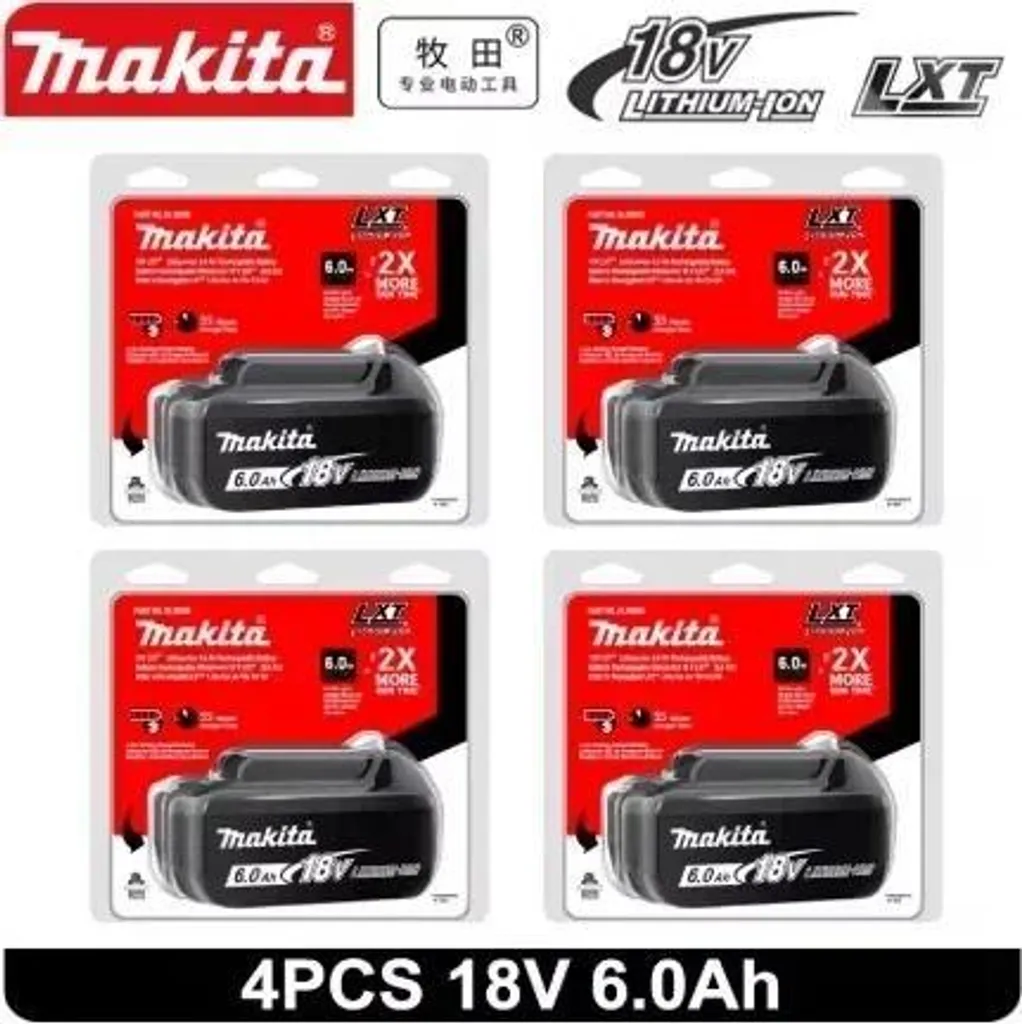Batterie de Rechange 18V 6000mAh Li-Ion BL1860 Compatible LXT - Rose