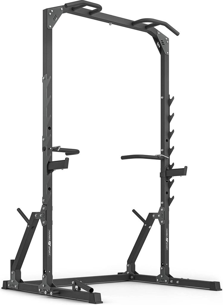 Marbo Sport - Squat Half-Rack mit Klimmzugstange mit Rack und Dip-Station + Landminenaufsatz MS-U115 2.0