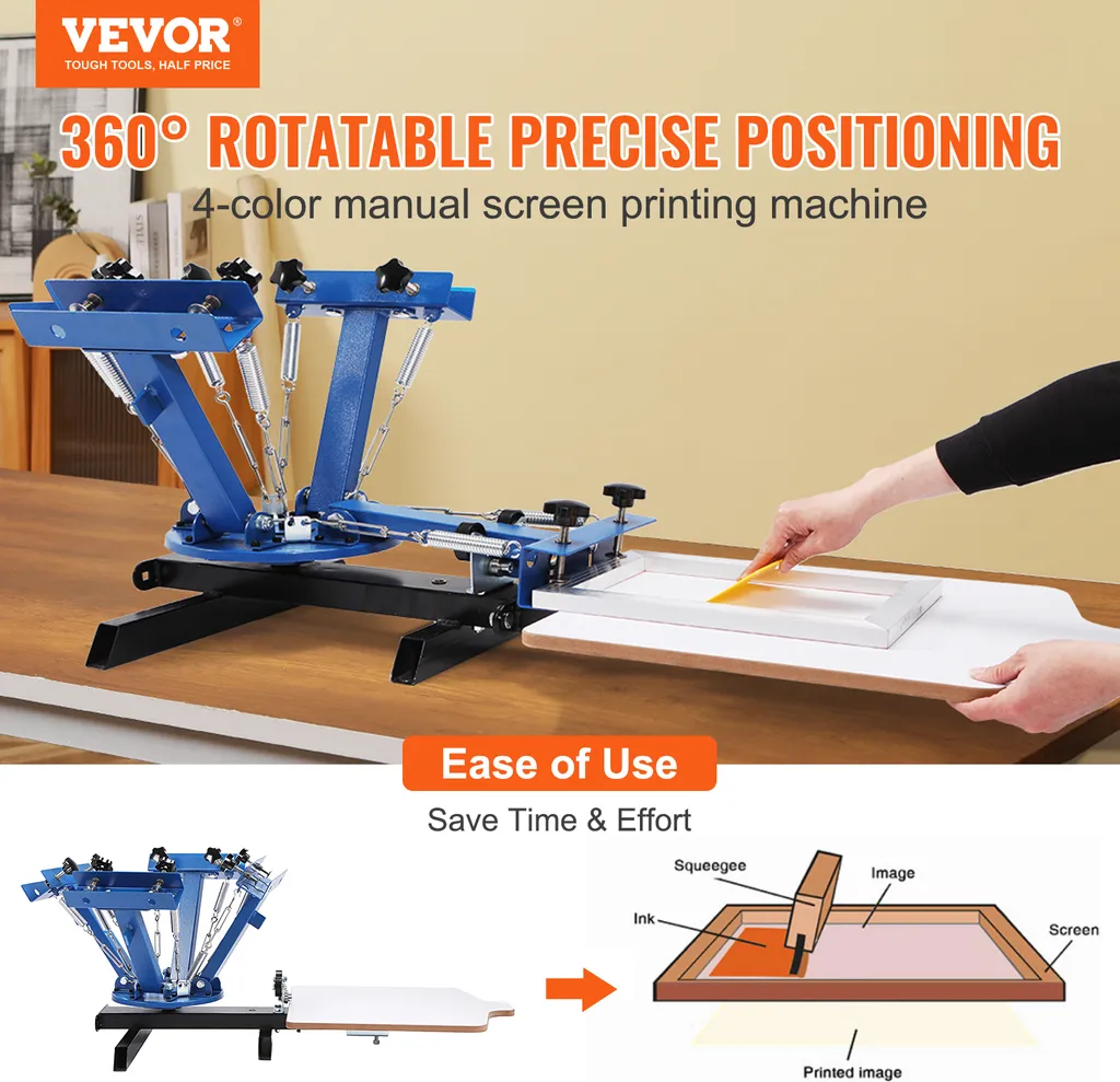 Machine de sérigraphie manuelle 4 couleurs pour impression sur t-shirt - 2