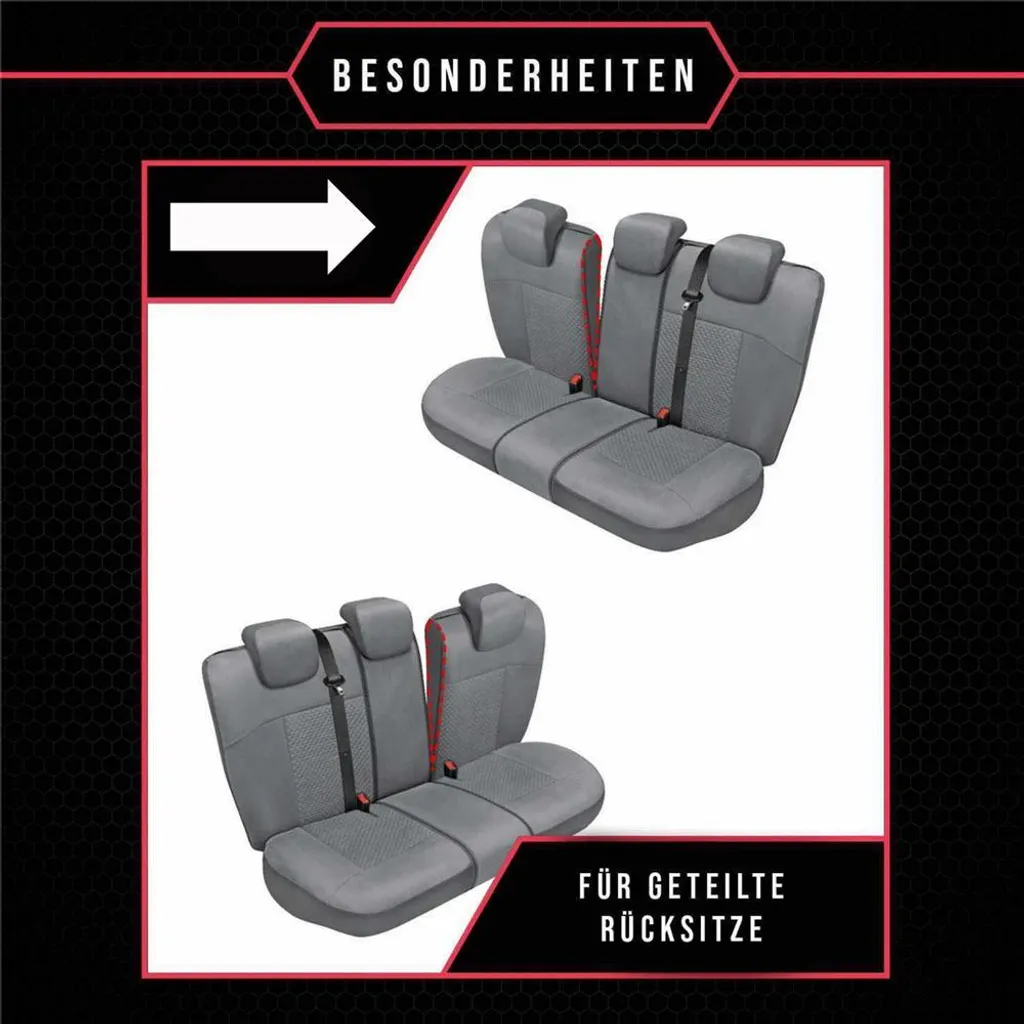 Coprisedili Mitsubishi L200 V-VI Set Completo Grigio | Look Nuovo - 7