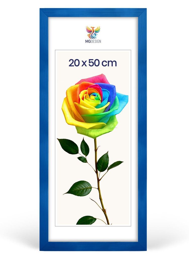 MG Design Bilderrahmen 20 x 50 cm - Posterrahmen mit Blau Produktbild 