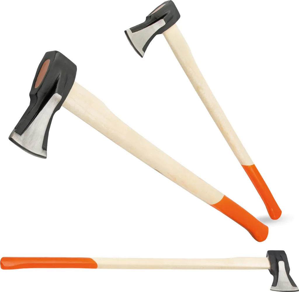 Hache à fendre Polax 2000g avec manche en bois 900mm et acier 50 HRc