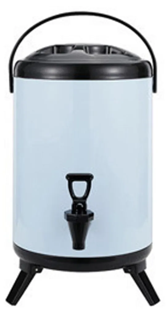 Distributeur de boissons isotherme 8L bleu clair en acier inoxydable