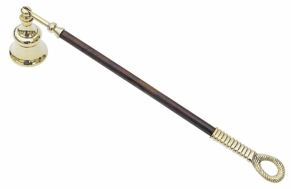 Extincteur de bougie, laiton avec poignée en bois, 26 cm Image du produit 