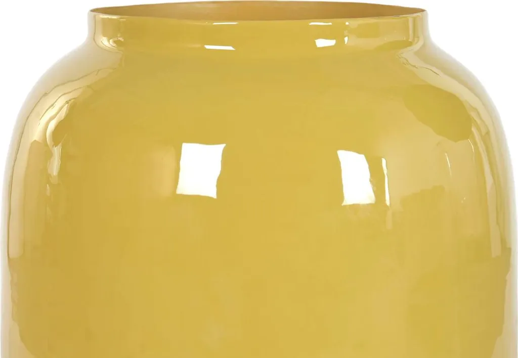 Vase en Fer Laqué Moutarde 36x51 cm : Robustesse et Finition Urbaine - 3