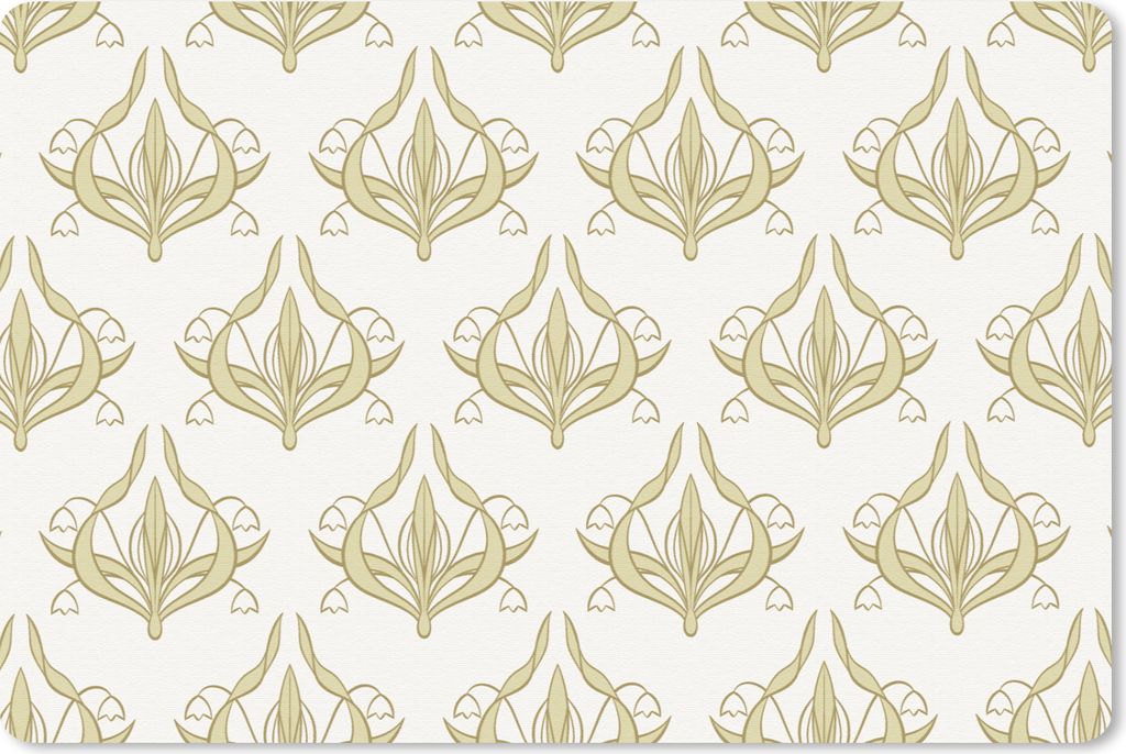 MuchoWow Mauspad Mousepad Muster - Blumen - Jugendstil 27x18 cm - Mousepads - Maus Mat - Pad - Mausunterlage - Büroartikel - Desk Matten