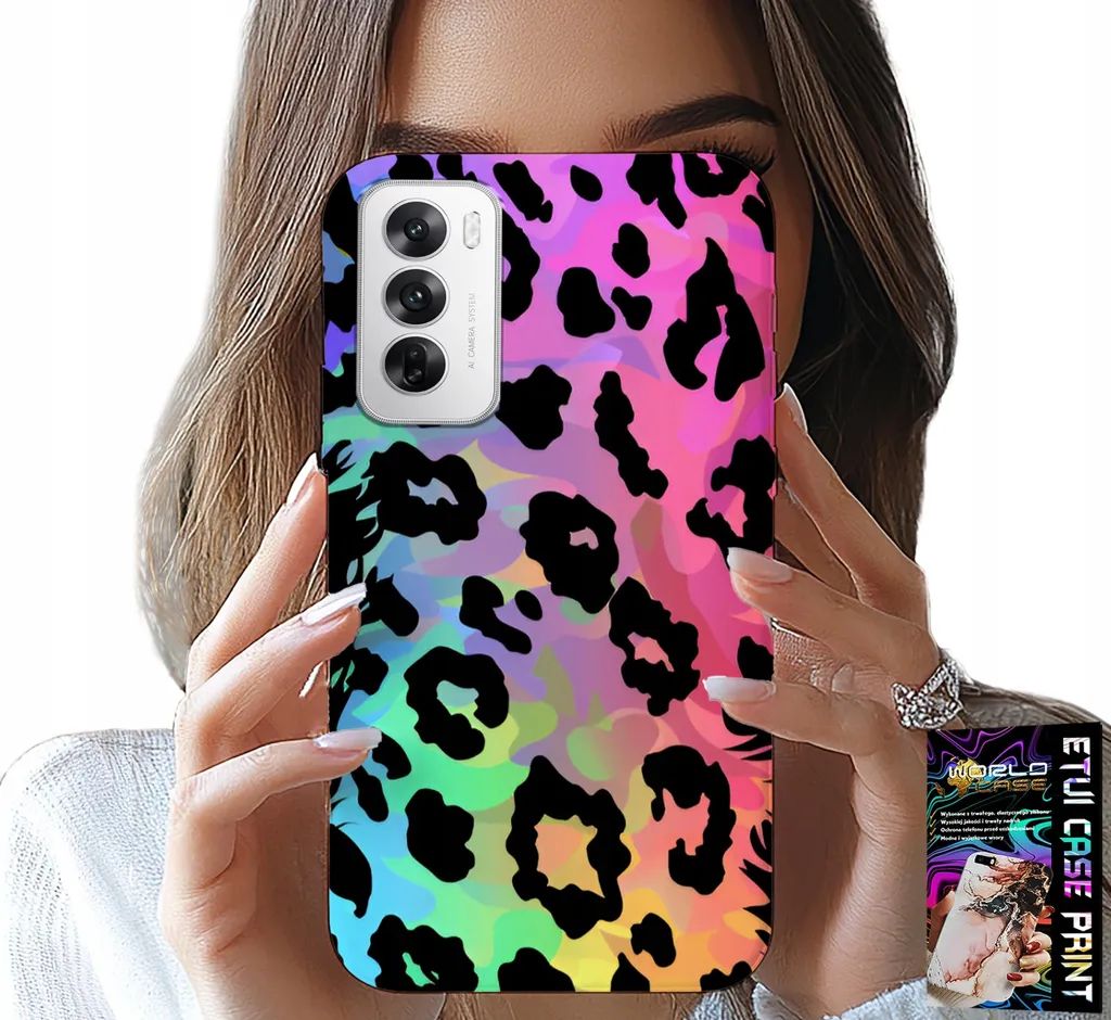Cover Protettiva Oppo Reno12 Pro 5G Leopardata Rainbow Foil - Antiurto