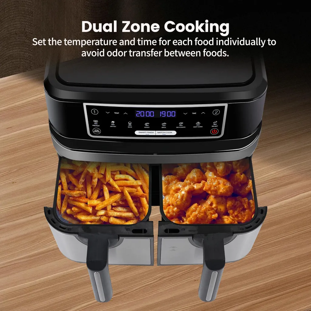 Airfryer Double Compartiment 5512DT - 8 Programmes et Écran Tactile LED - 3