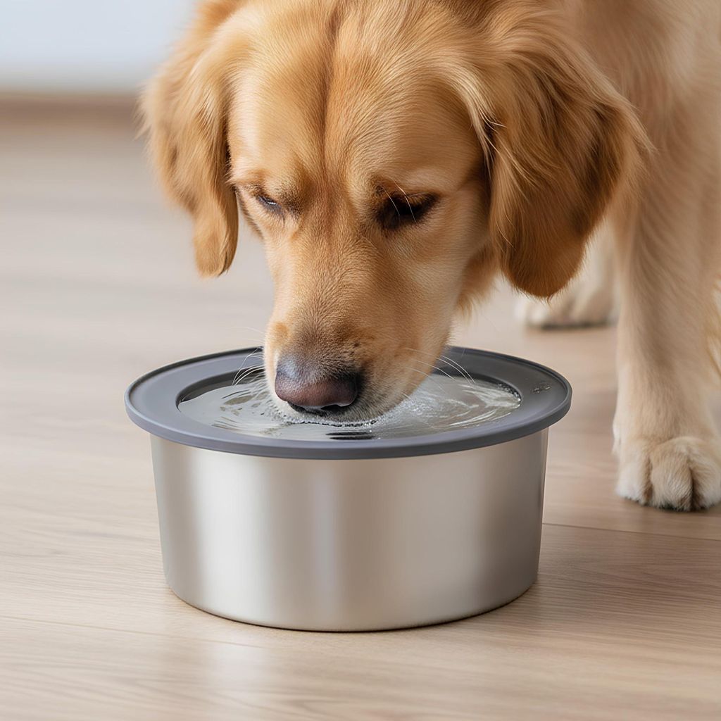 Belle Vous 2L Edelstahl Trinknapf für Hund Anti Schlabber - Wassernapf für Hund ohne sabbern - Wasser Napf Hunde und Katzen - Hunde Trinknapf Anti