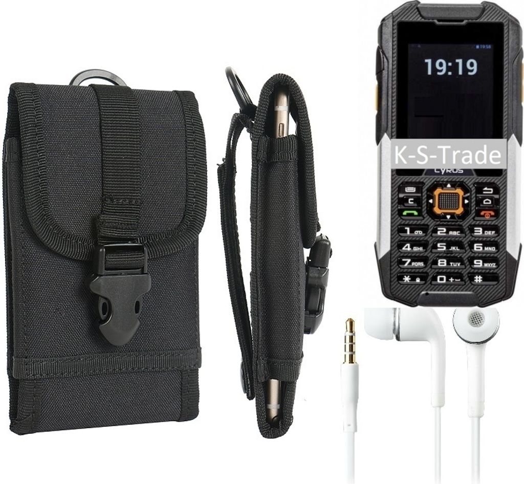 K-S-Trade Holster Schutz-Hülle kompatibel mit Cyrus CM 16 Gürteltasche Handy-Hülle Schutz Hülle Gürtel Tasche Handy Tasche outdoor Seitentasche