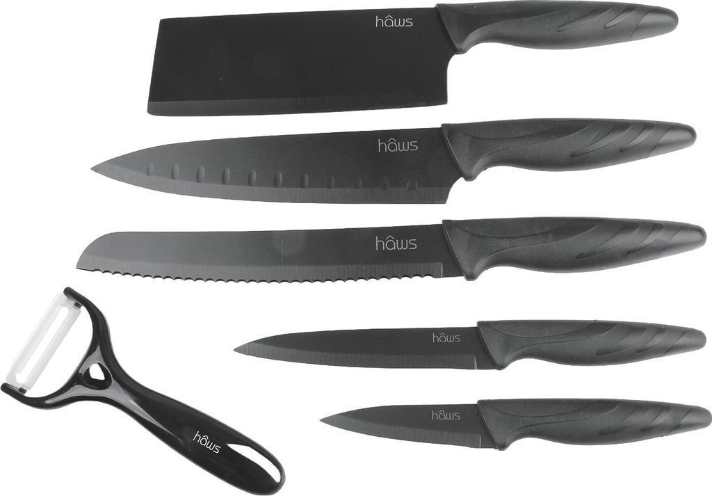 HAWS Messer-Set 6-teilig schwarz Produktbild 