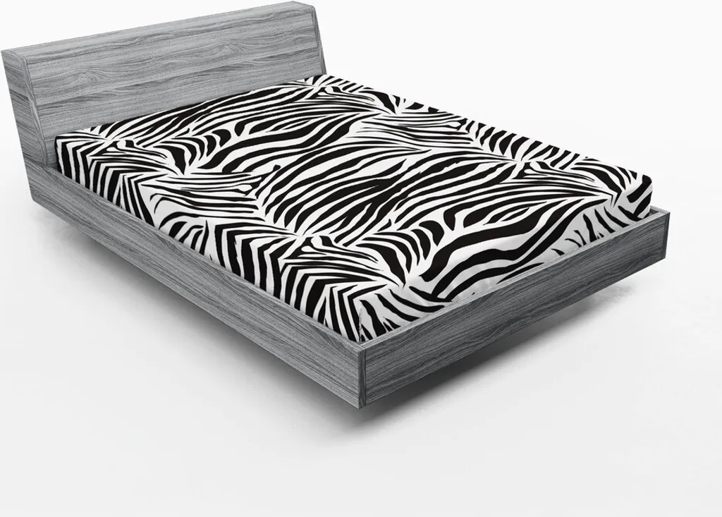 Lenzuolo Zebrato Matrimoniale 180x200 ABAKUHAUS: Design Moderno Bianco Nero