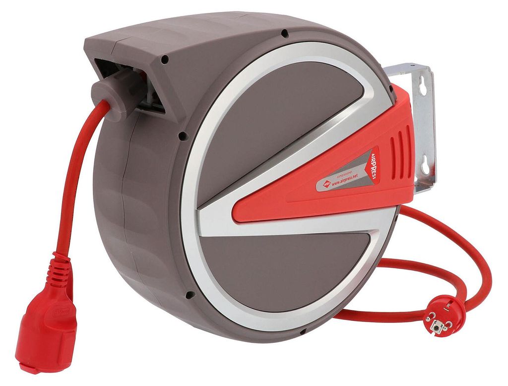 Federzug Kabel Aufroller 15 m 3 x 2,5mm² IP44 230 Volt Typ 76576