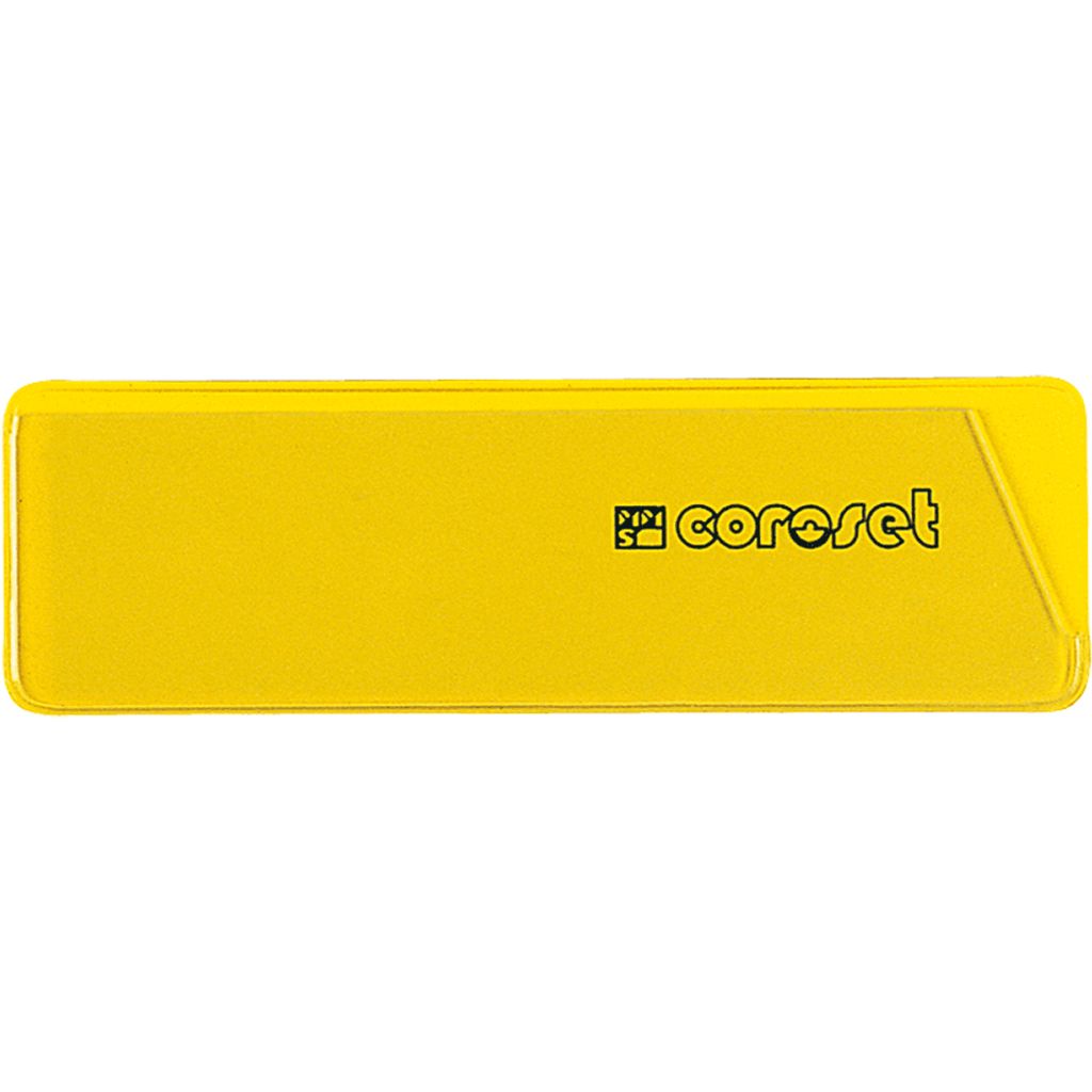 coroset magnetische Etikettenhalter, gelb, 97x30mm, 100/VE