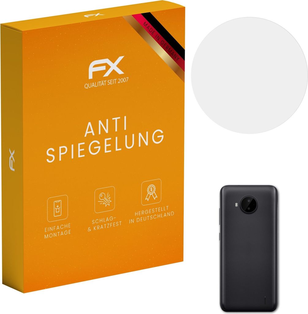 atFoliX FX-Antireflex 3x Schutzfolie kompatibel mit Nokia C20 Plus Lens Displayfolie