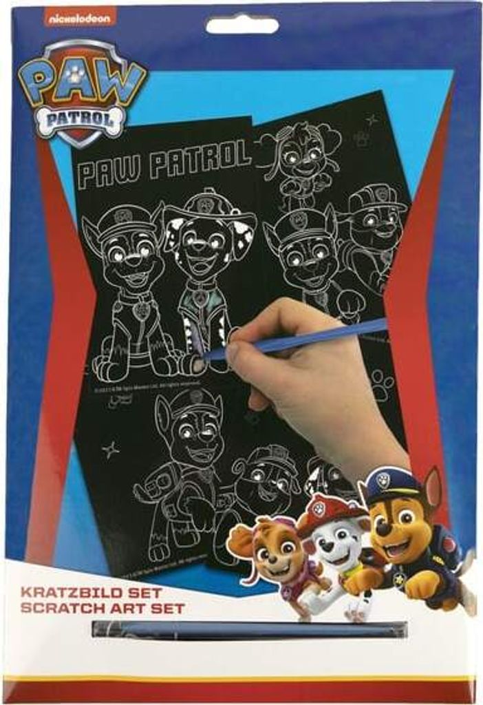 Paw Patrol Kratzbilder Set für Kinder