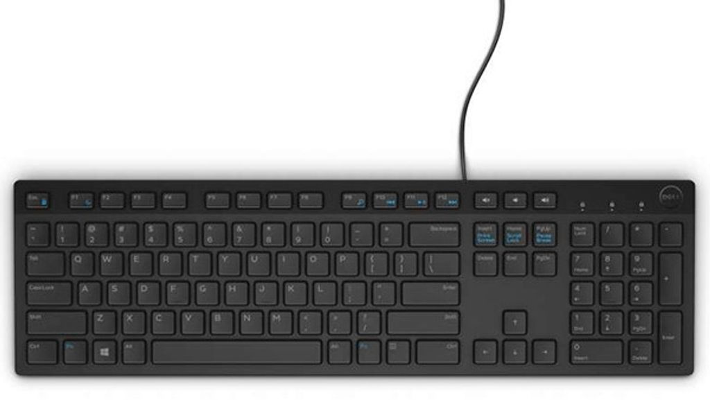 DELL KB216 Tastatur USB QWERTY Italienisch Schwarz