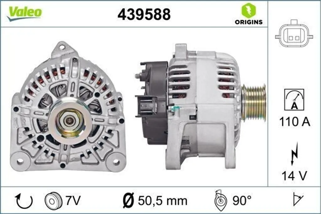 Alternateur pour remplacer OE 7711368602 - Scenic II et Megane II Diesel