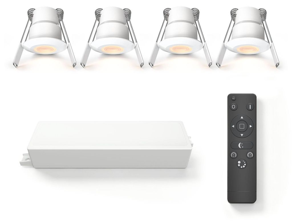 Ledvion Lot de 4 spot encastrable LED ø35mm IP65 3W Blanc Image du produit 