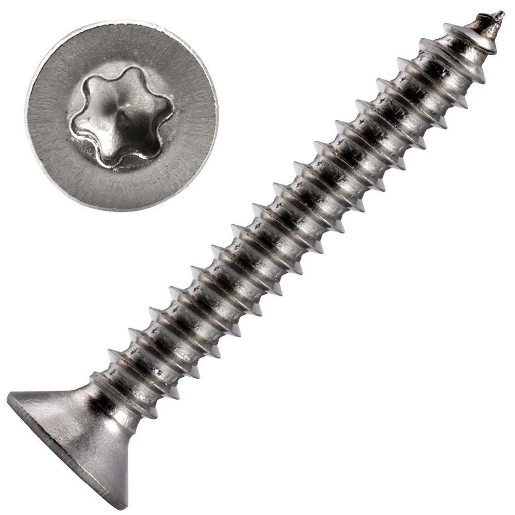 AG-BOX Senk-Blechschrauben mit Innensechsrund 4,2x70 Edelstahl A2 (DIN 7982), 500 Stück