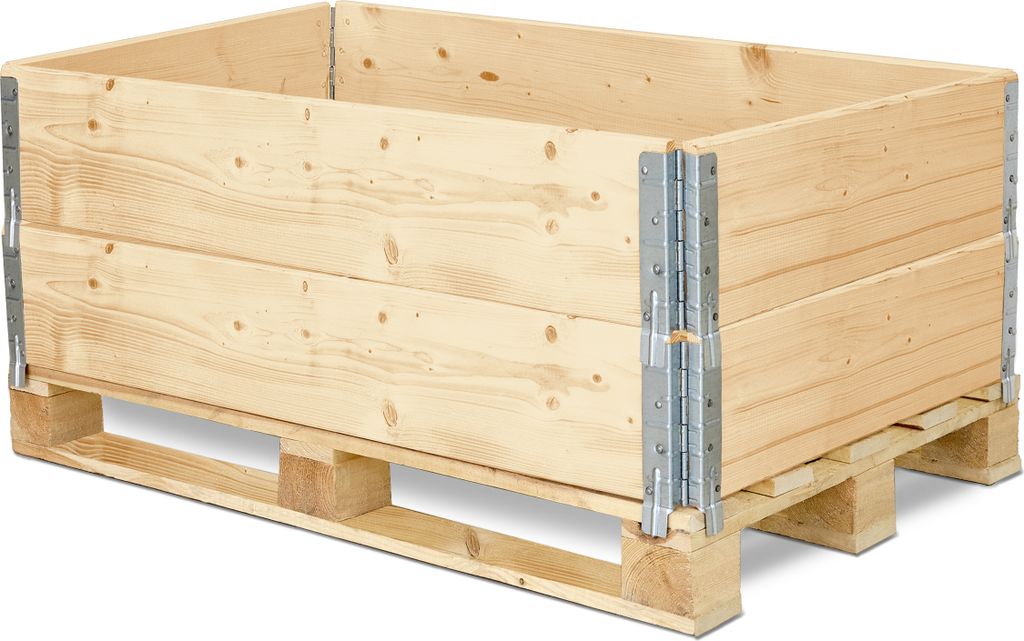 Garronda 2 Stück Holzaufsatzrahmen für Palette Aufbewahrungskiste aus Holz Palettenaufsatzrahmen Holzkiste Natural