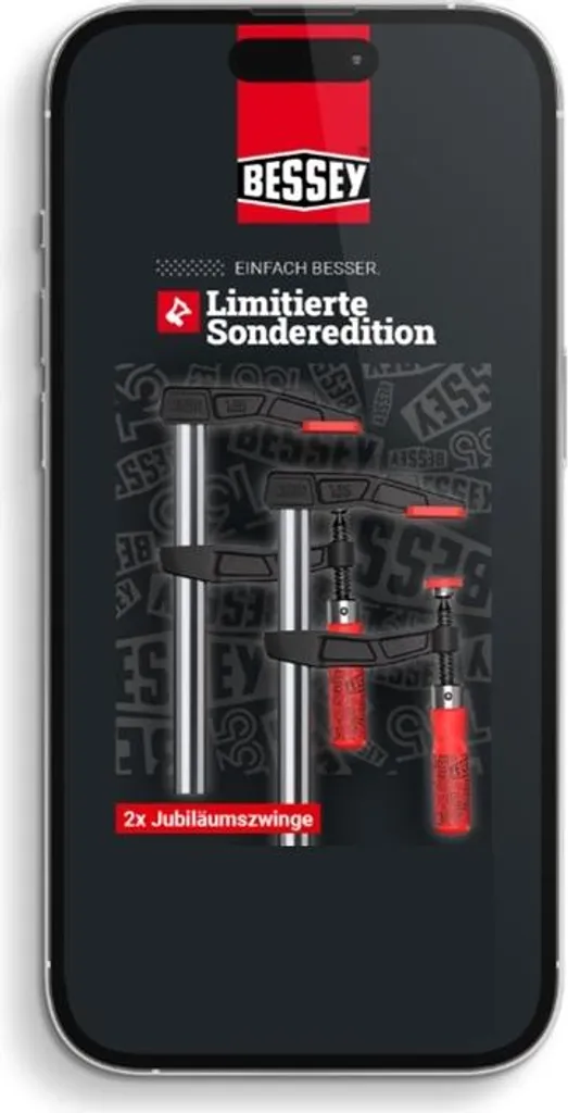 Bessey TGA25SET-135 Lot de 2 Serre-joints à Pompe Édition Limitée