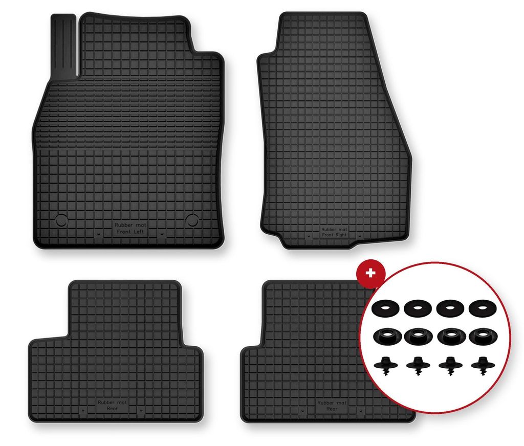 Gummi-Fußmatten für Volvo C70 II 2005-2013 (Coupé) – 4-tlg, Produktbild 