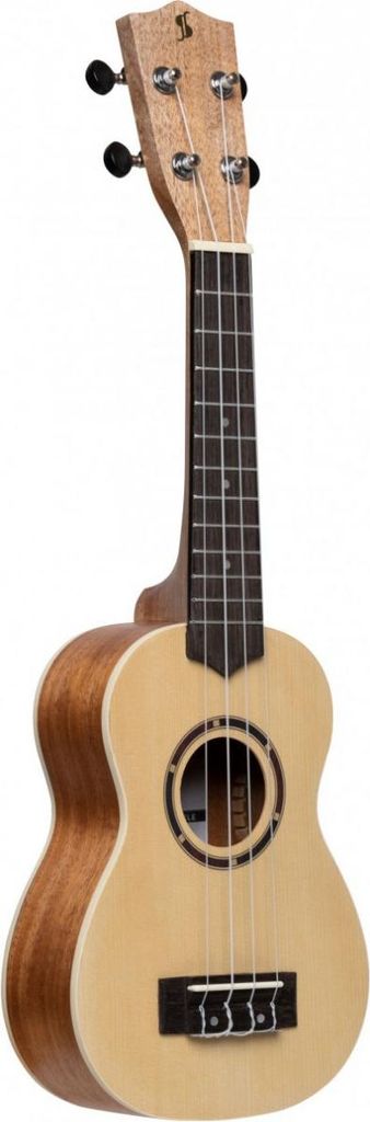 Ukulele soprano tradizionale con tavola in abete rosso e Immagine del prodotto 