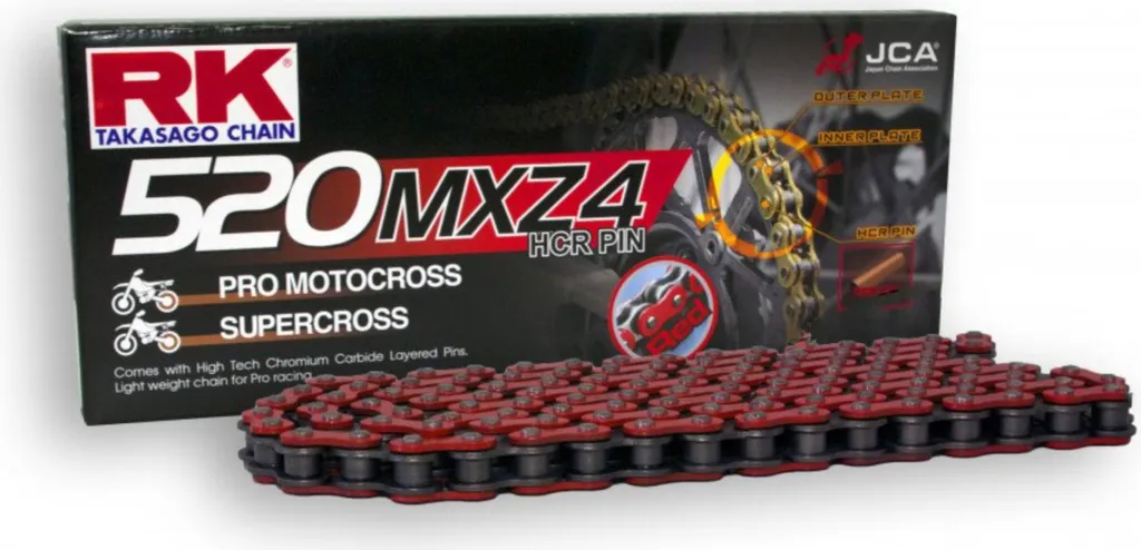 Chaîne RK GB520MXZ4 118 maillons : Évitez la casse et l'usure en Cross