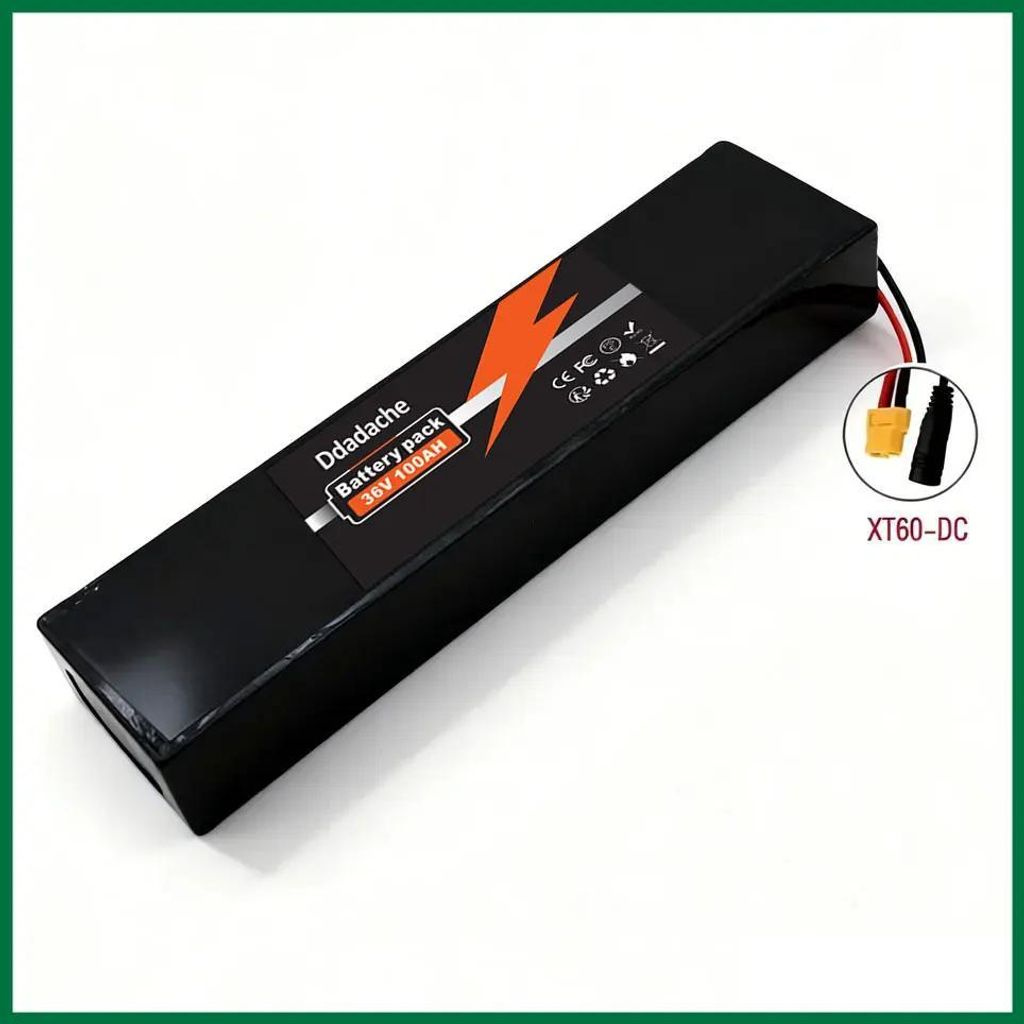36V 100Ah Lithium-Ionen Akku - 10S3P E-Scooter Akkupack - 1000W Hochleistung - wiederaufladbar - integriertes BMS - XT60-DC Stecker