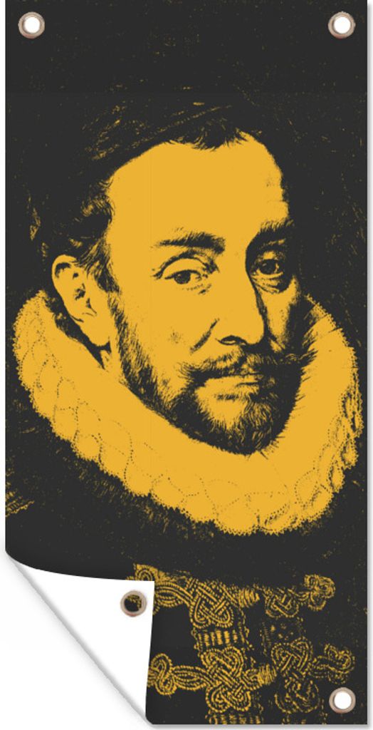 MuchoWow 40x80 cm Outdoor-Poster Gartendeko Sichtschutz Garten Poster für den Garten Wilhelm von Oranien - Adriaen Thomasz