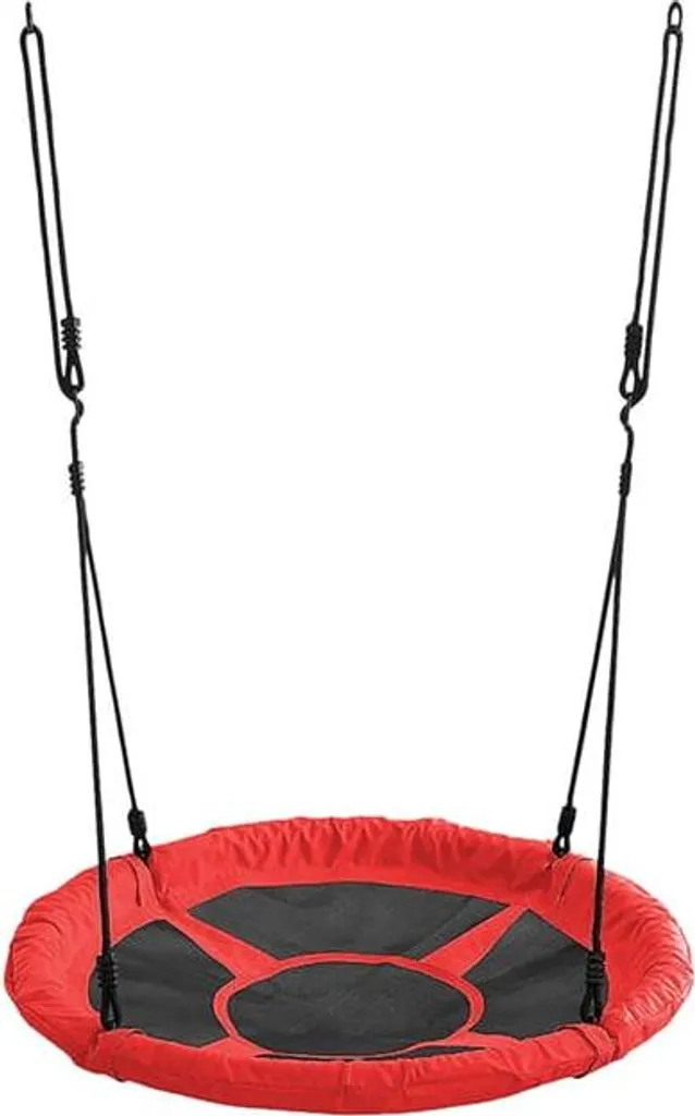 Altalena Nido 65cm Rosso Regolabile | Resistente Intemperie Giardino
