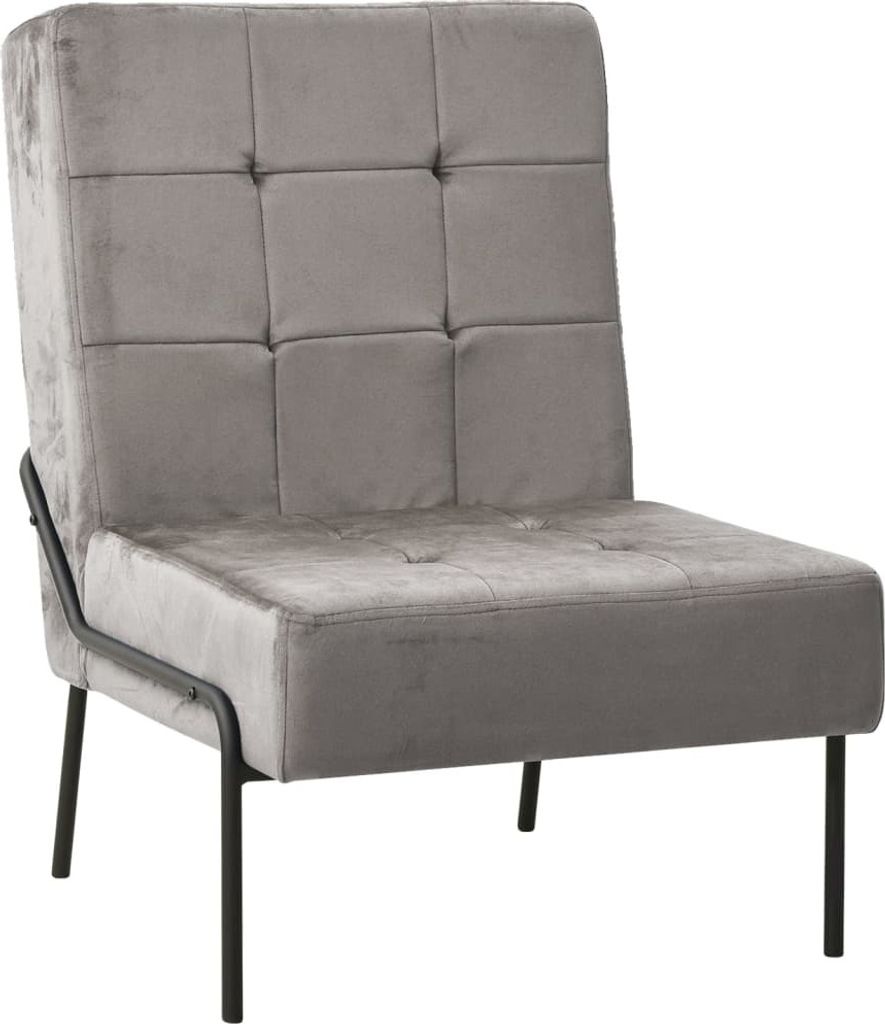 Relaxstuhl 65x79x87 cm Hellgrau Samt , Fernseh- & Relaxsessel Design 2024