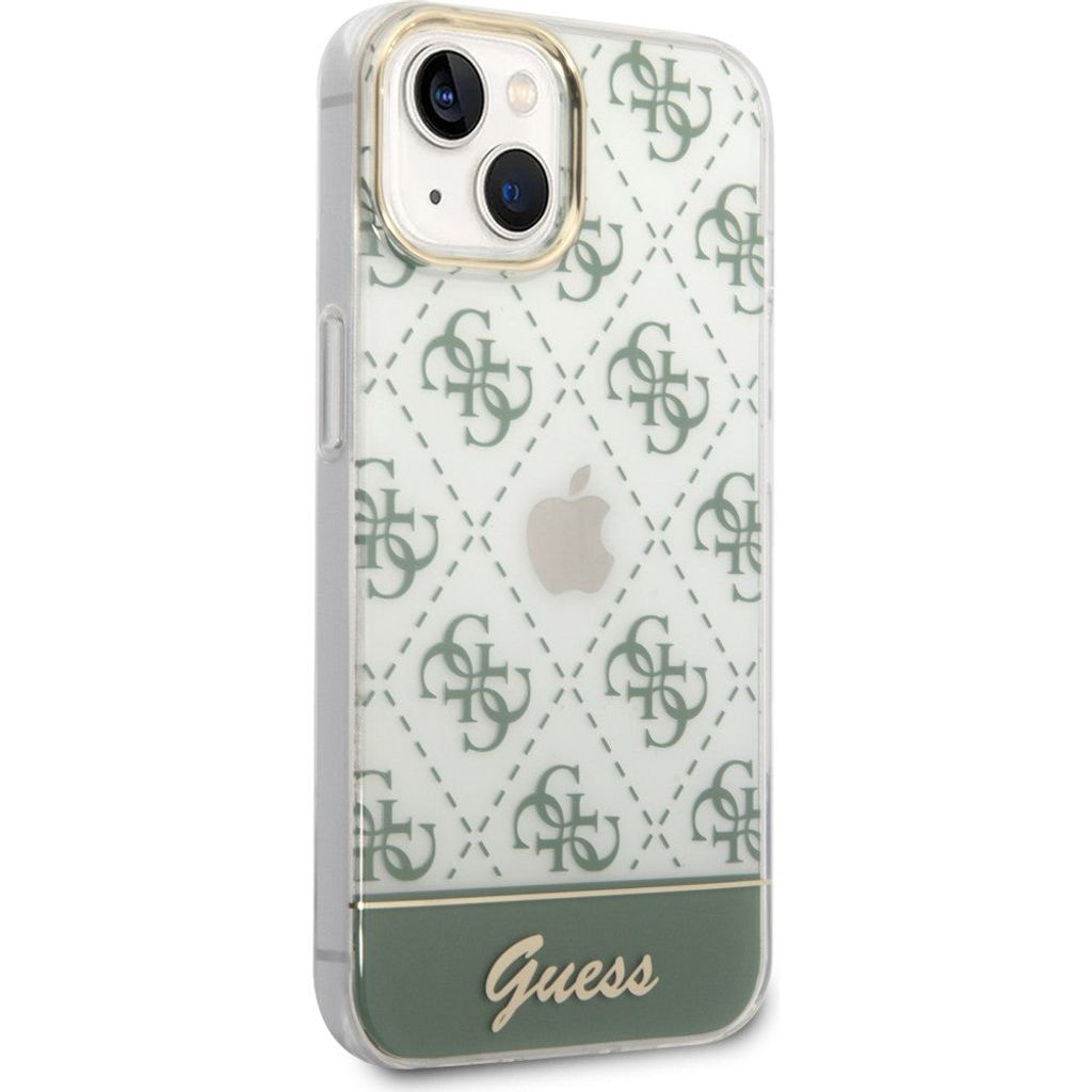 Guess Handyhülle Für IPhone 14 Plus – Blau Mit Vintage Gold Logo, Robuste Hardcase