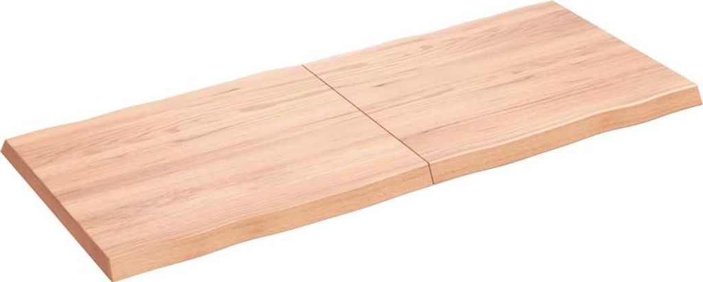 vidaXL Tischplatte 120x50x(2-4) cm Massivholz Behandelt Baumkante