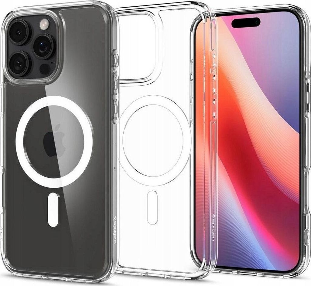 Spigen Ultra Hybrid (MagFit), Cover, Apple, iPhone 16 Pro, 16 cm (6.3"), Transparent, Weiß