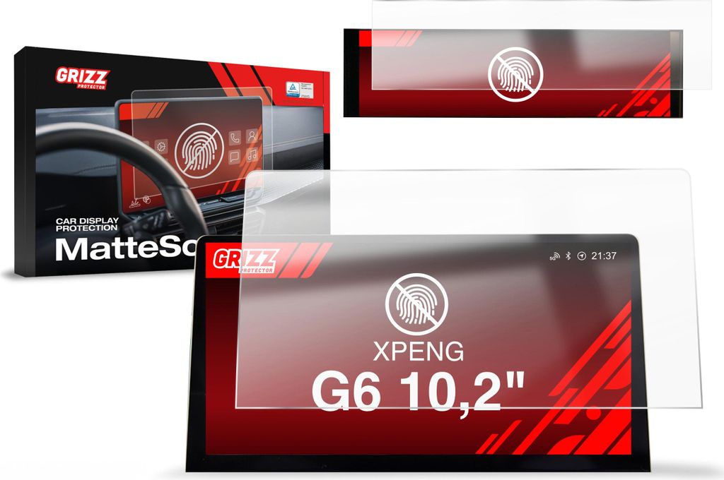 Matte Autodisplayfolie 2in1 für XPENG G6 10,2" (2023-2024), Grizz Protector