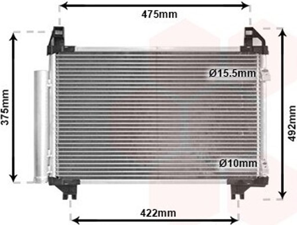 VAN WEZEL 53005413 Kondensator Klimaanlage Klimakondensator für TOYOTA Yaris Schrägheck (P9) +Trockner