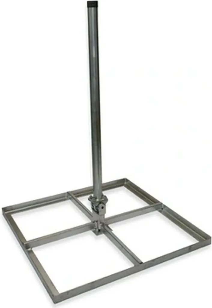 Support de Mât pour Parabole sur Balcon sans Perçage Acier Galvanisé