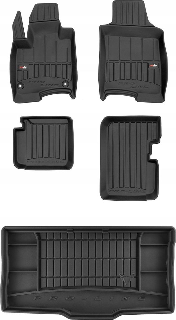 3D SET Fußmatten und Kofferraummatte Fiat Panda 3 Hybrid Fließheck ab 2020