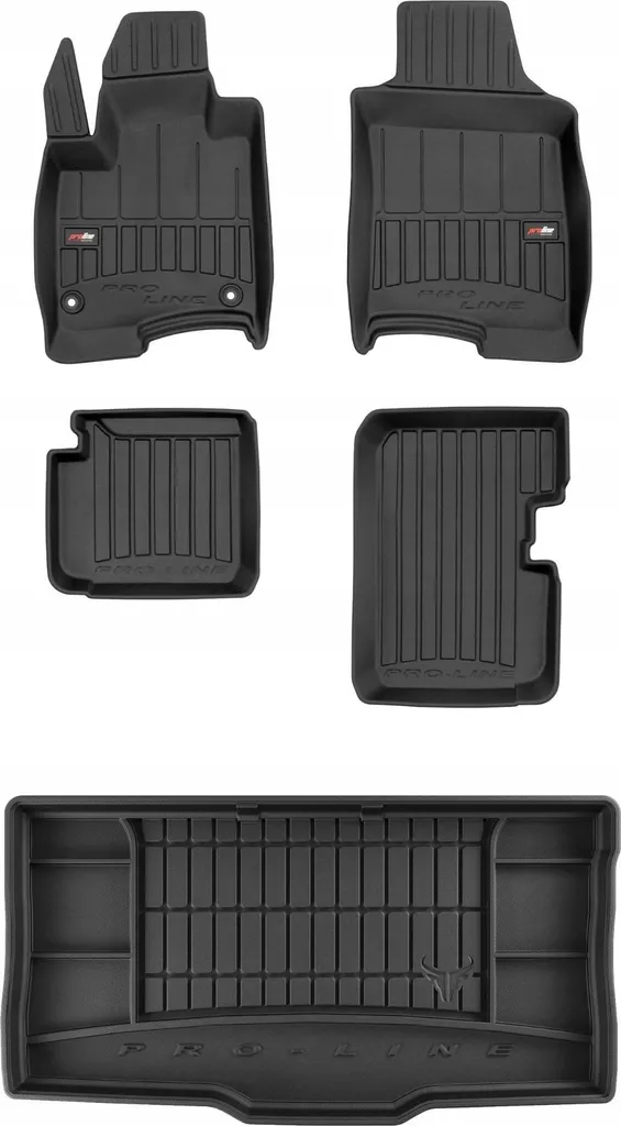 Tappetini 3D Fiat Panda Hybrid 2020: Set Gomma e Vasca Baule Su Misura