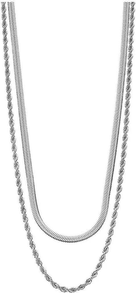 Collier pour femme avec pendentif Lotus LS2343-1/1 mailles argentées